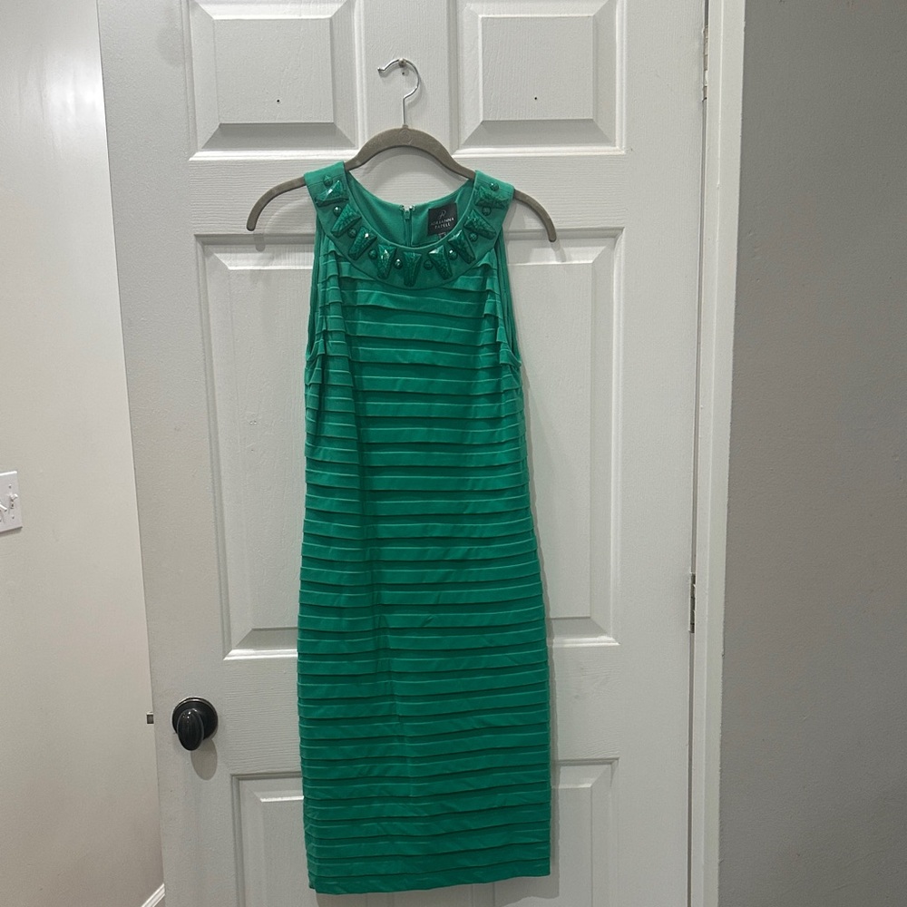 Adrianna Papell Green Midi Dress